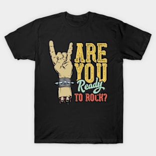 Are You Ready To Rock Pop Art Ave Music T-Shirt